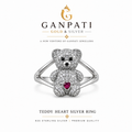Cute Teddy Love Ring in 925 Silver – Romantic Gift Piece 🧸❤️