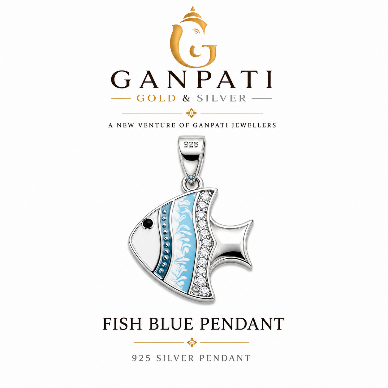 Fish Blue Pendant