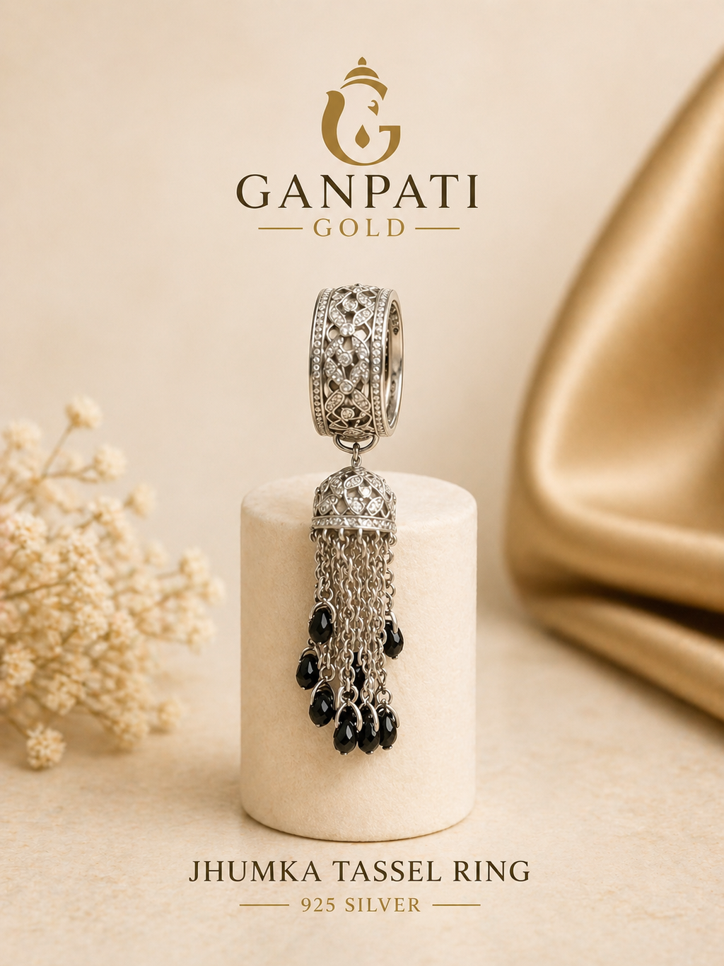 Jhumka Tassel Ring