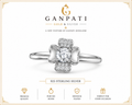 Floral Solitaire Ring – 925 Sterling Silver