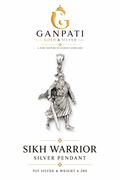 Baba Deep Singh Ji (Sikh Warrior) 925 Sterling Silver Pendant