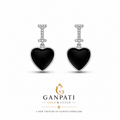 Black Heart Earrings