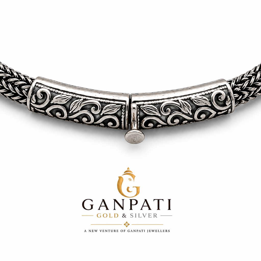 Oxidised Silver Dual Lion Head Bracelet – Premium Handcrafted Design