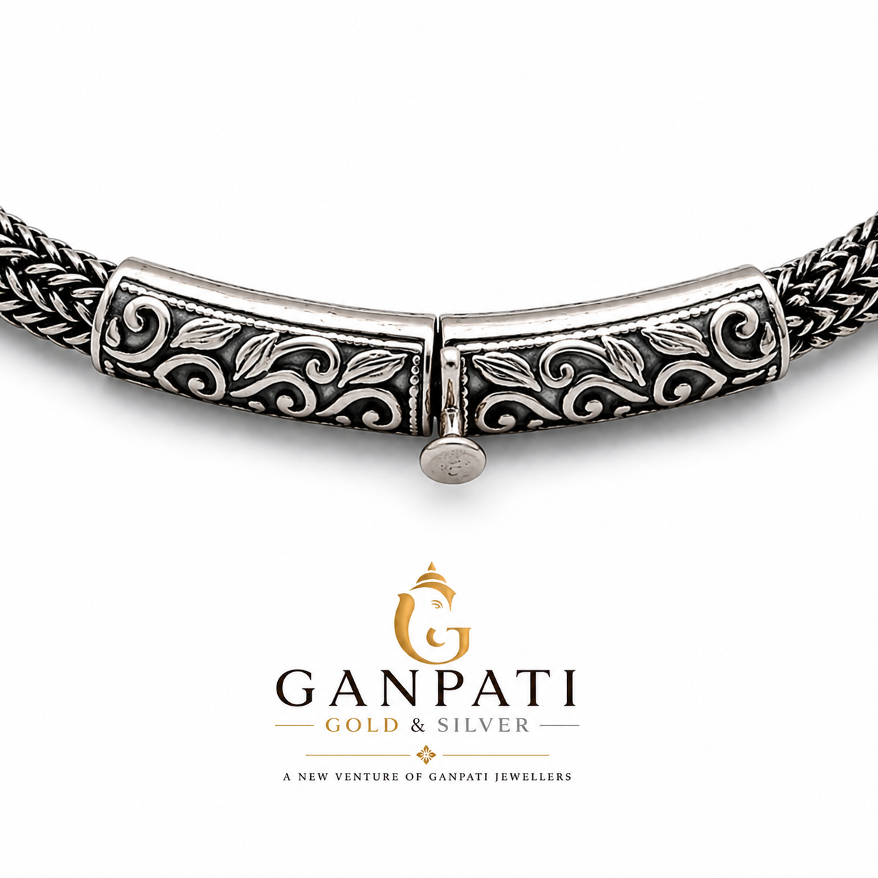 Oxidised Silver Dual Lion Head Bracelet – Premium Handcrafted Design