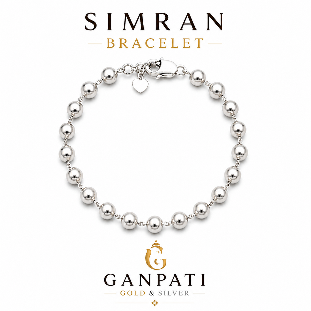 Simran Bracelet – 925 Sterling Silver Spiritual Beads Bracelet