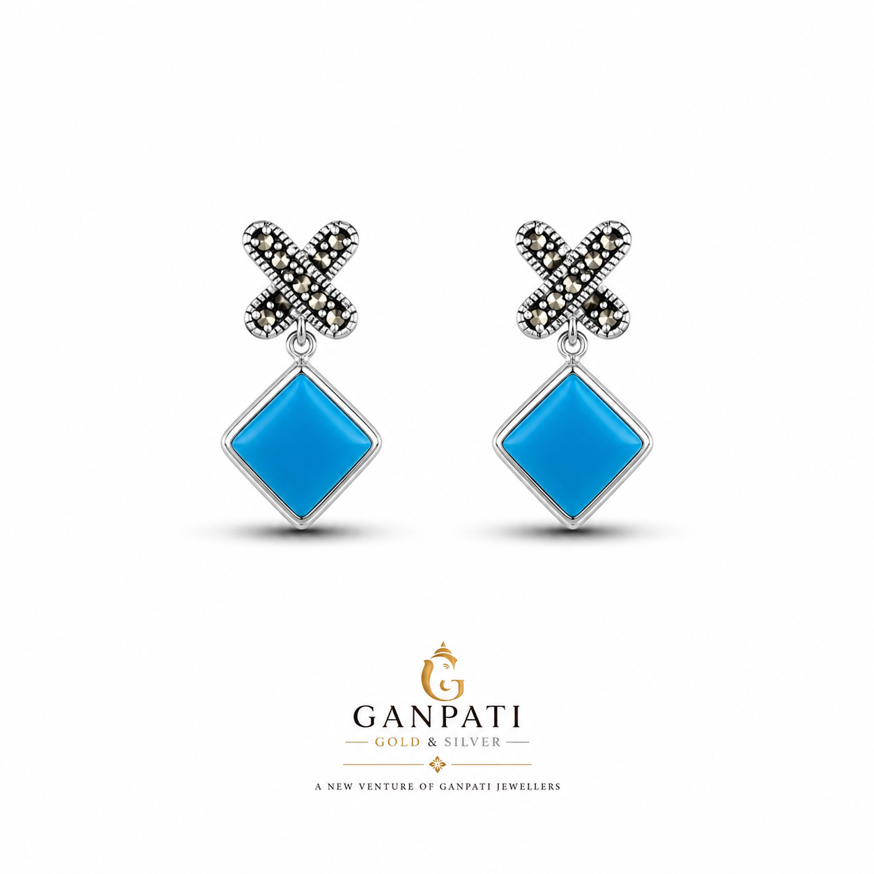Blue Stone Designer Earrings