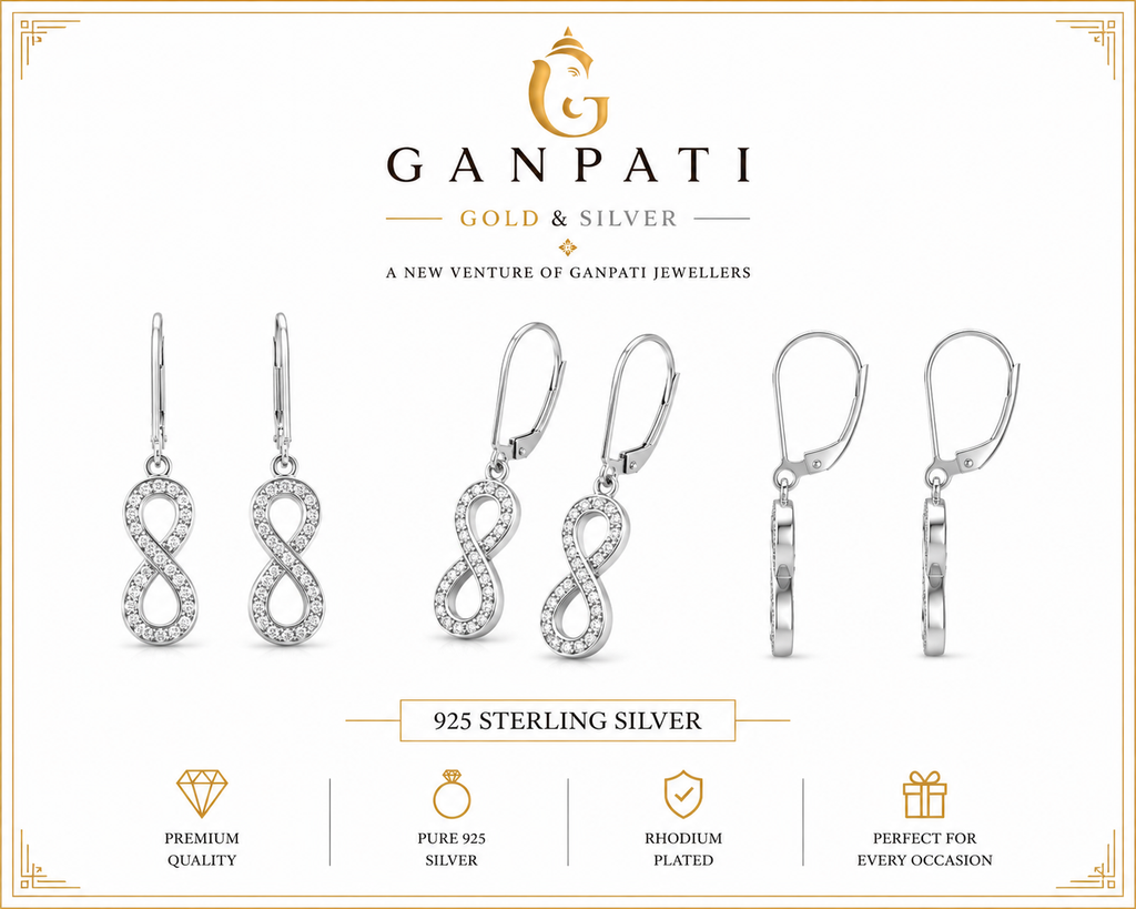Infinity Drop Earrings – 925 Sterling Silver | Elegant Minimal Jewelry