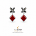 Red Stone Designer Earrings