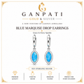 Blue Marquise Drop Earrings