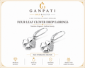Four Leaf Clover Drop Earrings – 925 Sterling Silver | Elegant Everyday Jewelry