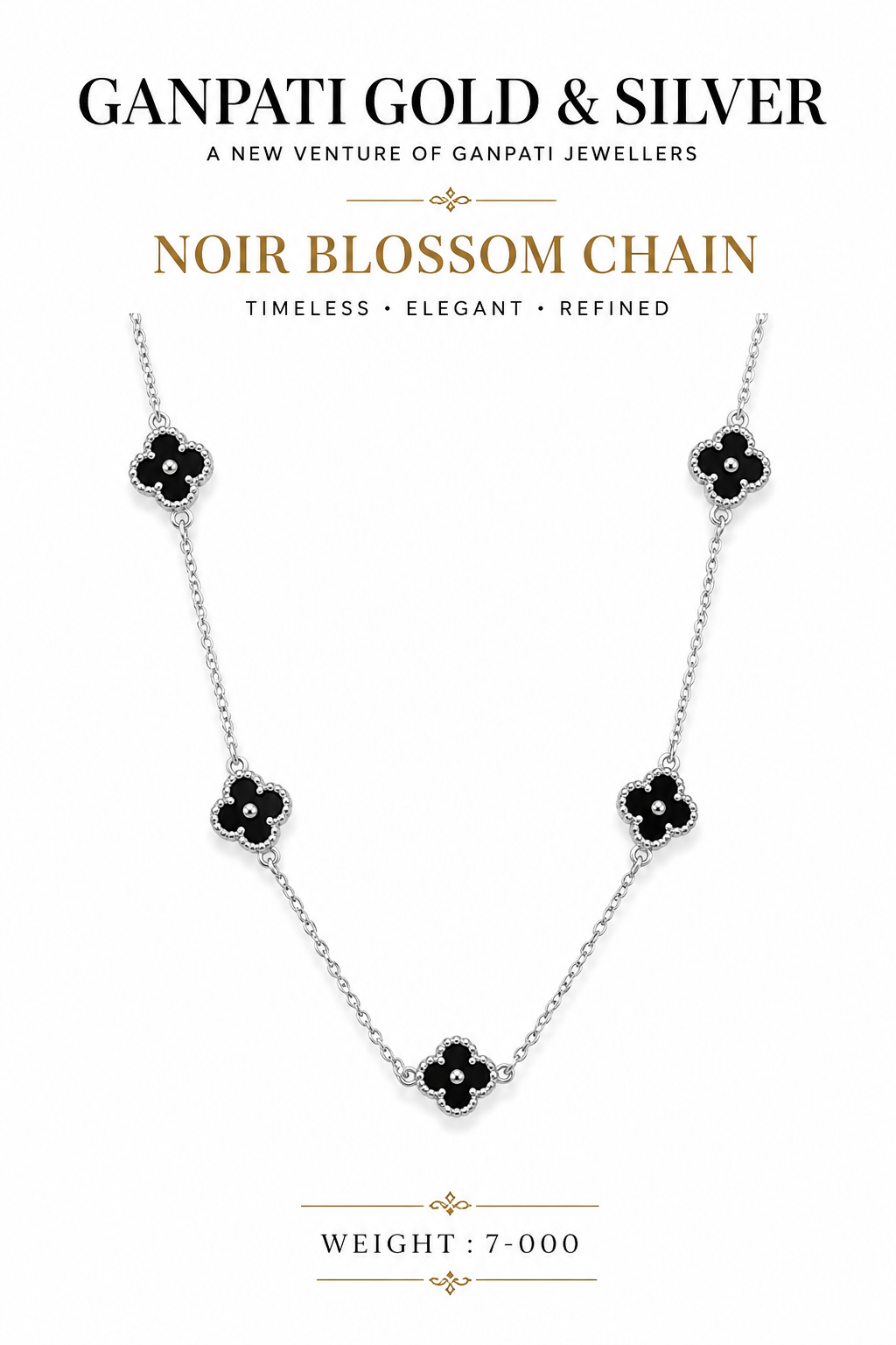 Noir Blossom Chain
