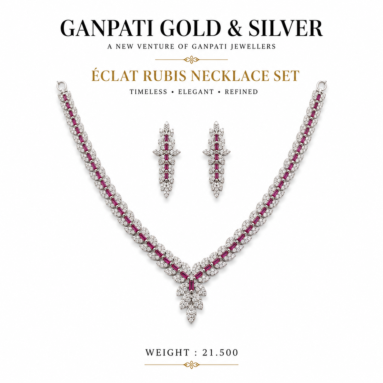Éclat Rubis Necklace Set